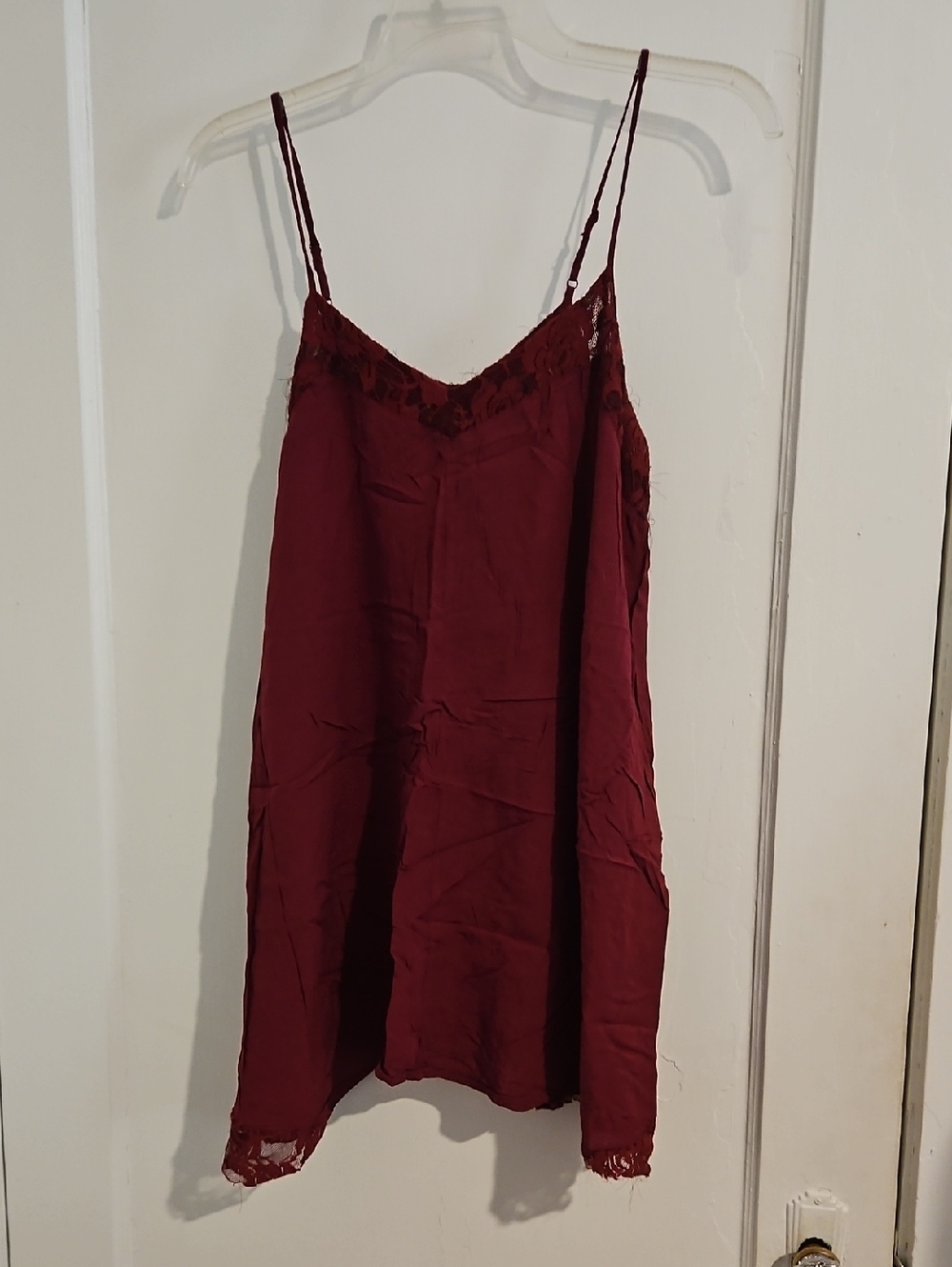 Rue21 Burgundy Lace-Trim Mini Dress Size Small